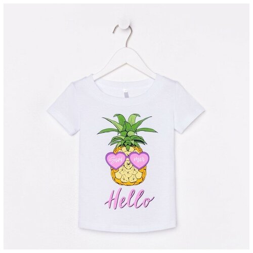 Футболка Мануфактурная лавка, хлопок, размер 122, белый