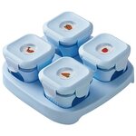 Детский контейнер для еды Xiaomi Kalar Food Box 4 шт. Blue - изображение