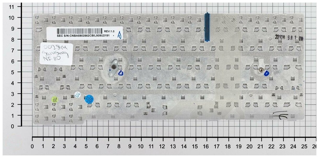 Клавиатура для ноутбука Samsung NF110 NP-NF110 BA59-02862C Белая