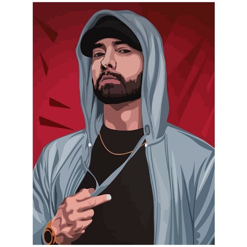 Картина по номерам на холсте Музыка Eminem Эминем - 6295 В 30x40 картина по номерам на холсте музыка eminem эминем 6295 в 60x40