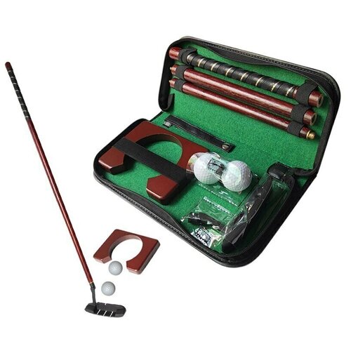 Подарочный набор для мини-гольфа в кожаном кейсе (Офисный гольф) игра мини гольф активные игры стром игра мини гольф у473