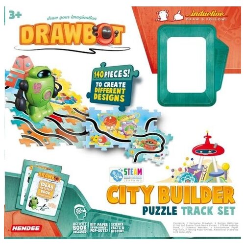 Робот индуктивный Drawbot (движение по линии) 30х30х8 см - Junfa Toys [DB-2] робот junfa косморобот 20 см 2 цвета в пакете