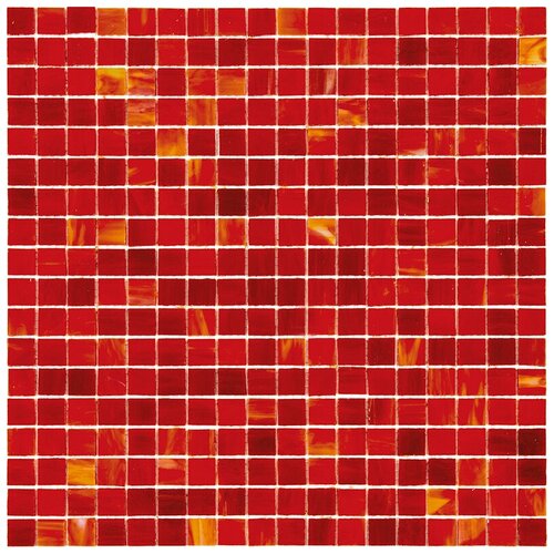 SM04 Мозаика одноцветная чип 15 стекло Alma Mono Color красный квадрат глянцевый