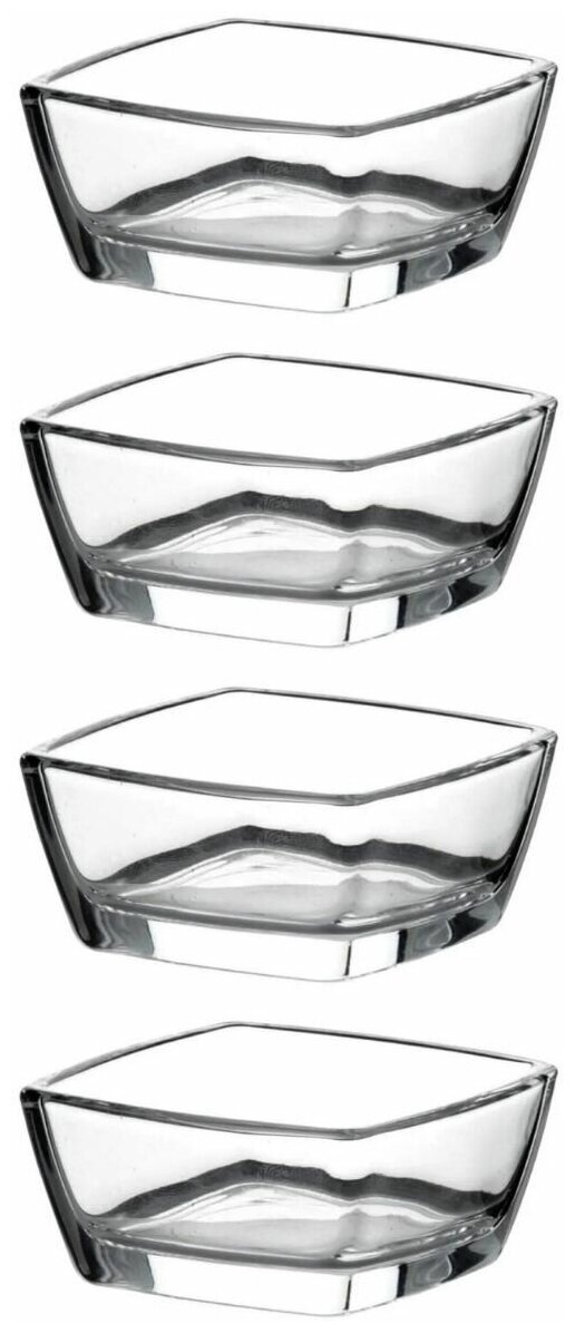 фото Набор салатников/розеток"TOKIO", форма квадратная, стеклянные 4 штуки х70 мл