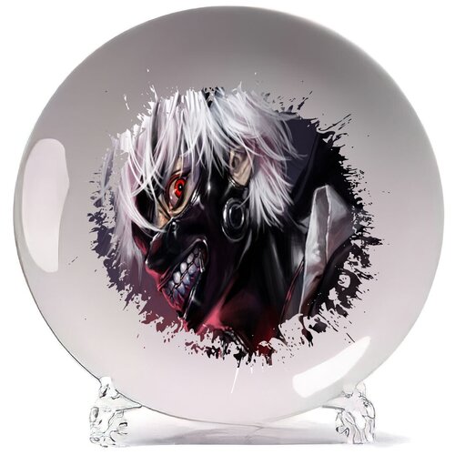 фото Тарелка аниме кен канеки красный глаз вид сбоку coolpodarok