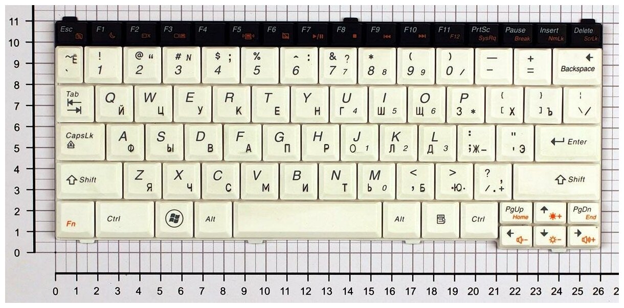 Клавиатура для нетбука Lenovo AEFL2700010 русская белая