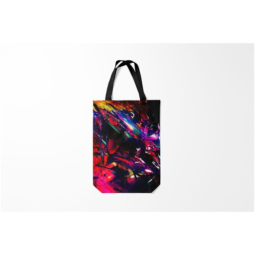 фото Сумка-шоппер / 31х42 см / неоновые принты / разные digital stripes burnettie