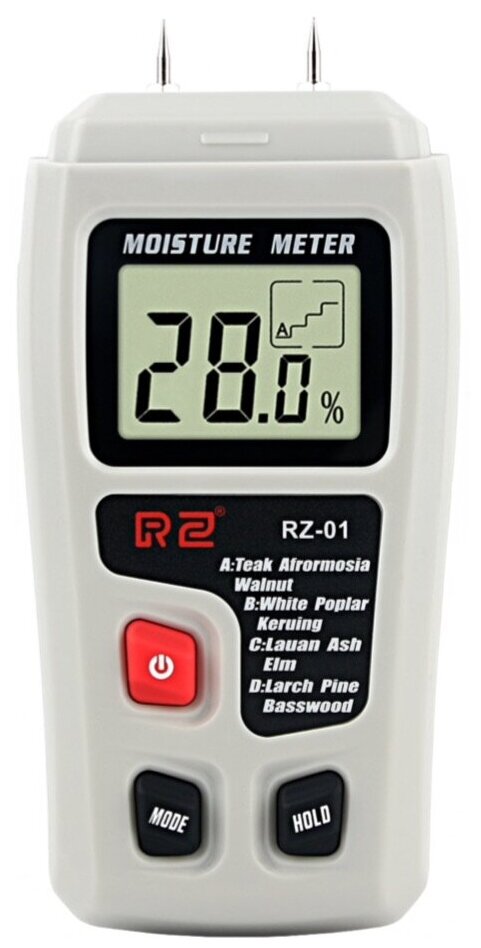 Цифровой измеритель влажности древесины влагометр RZ-01
