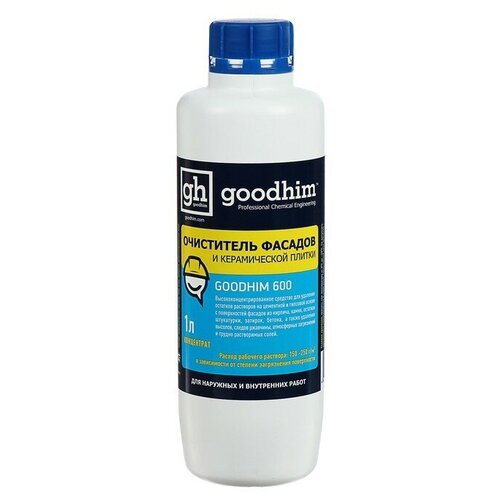 Очиститель фасадов и керамической плитки Goodhim-600, 1 л./В упаковке шт: 1