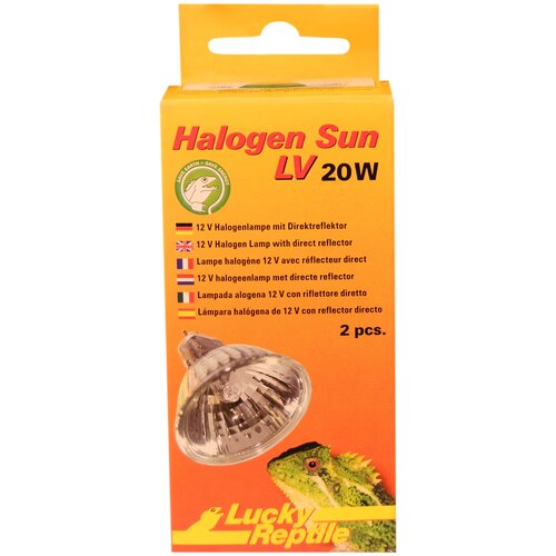 Лампа галогенная LUCKY REPTILE Halogen Sun LV 20Вт, 2 шт (Германия)
