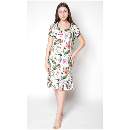 фото Халат instance глория (белый- цветы) м-0123б_52