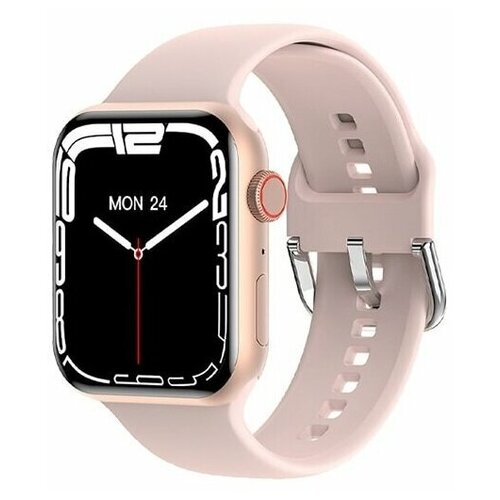 Умные смарт часы X7 Pro Max / Smart Watch 45мм, Series 7+ 2022 (iOS/Android)/HUD/голосовой помощник, разделение экрана, беспроводная зарядка (Розовый)