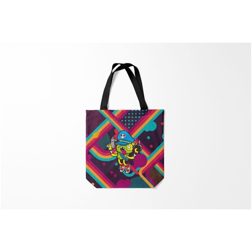 фото Сумка-шоппер / 40х40 см / популярные иллюстрации / urban style crazy bomberman burnettie