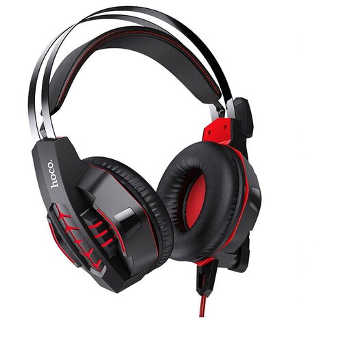 Наушники полноразмерные HOCO W102 Cool tour светодиодный микрофон цвет красный мятая упаковка 275000₽