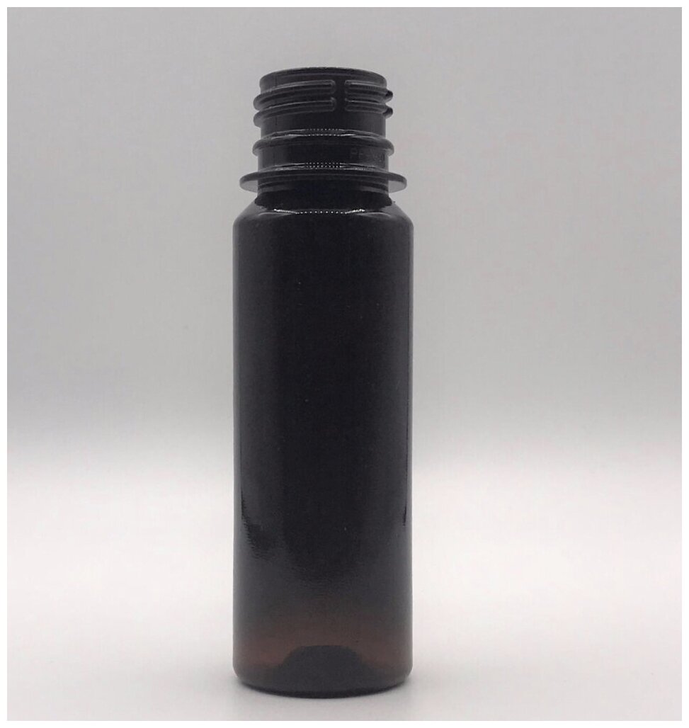 Бутылка пластиковая, темная, Цилиндр, 75 мл, 100 шт - фотография № 1