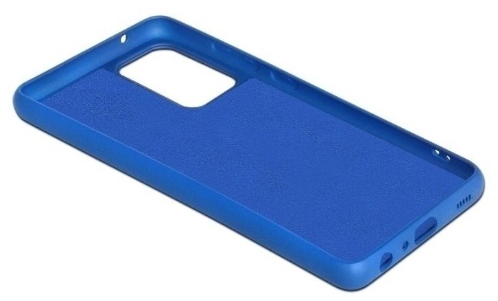 Чехол-накладка с микрофиброй для Samsung Galaxy A72 SM-A725F (blue) DF - фото №3