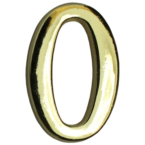 Цифра дверная (металлическая) аллюр 0 на клеевой основе золото
