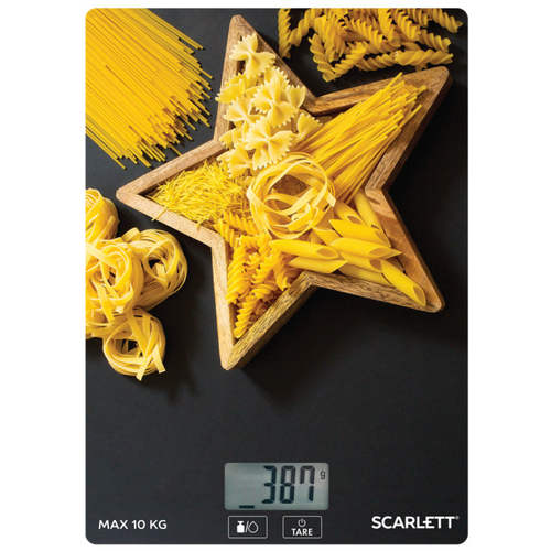 Весы кухонные Scarlett , выдерживают вес до 10 кг, измерение жидкости, автоматическое выключение