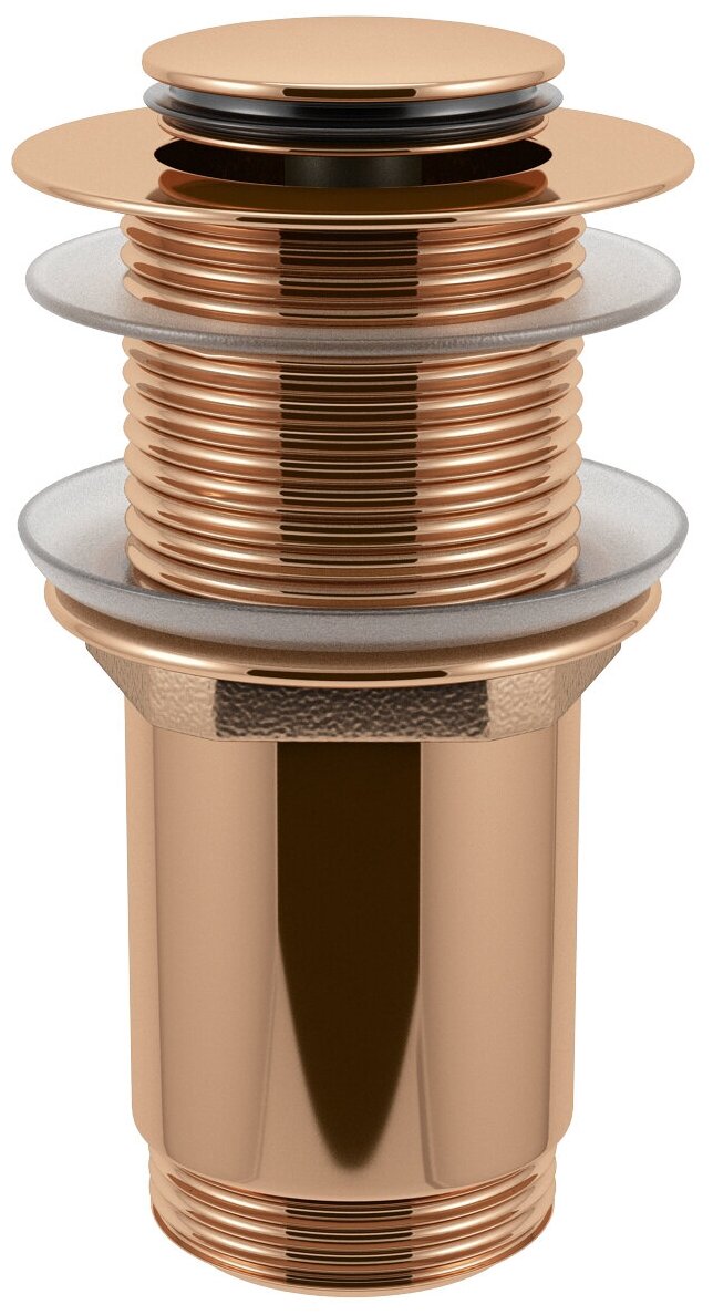 Донный клапан для раковины без перелива Wellsee Drainage System 182137000, латунь, цвет розовое золото