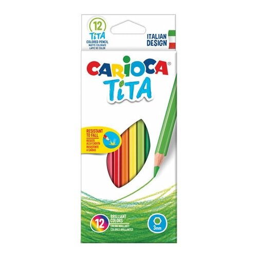 Карандаши Unitype цветные CARIOCA Tita - (4 шт) карандаши цветные 12 цветов carioca tita triangular maxi d 5мм 3гр утолщенные картонная упаковка 42791