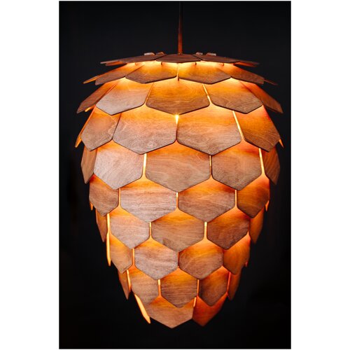 Люстра подвесная светильник из дерева Пикея