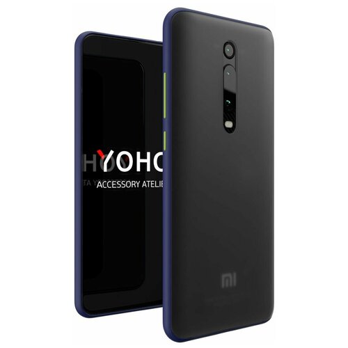 YOHO Чехол защитный - противоударный, матовый, для телефона Xiaomi Redmi Note 8 PRO. Синий - салатов YCHPMXRN8PSS