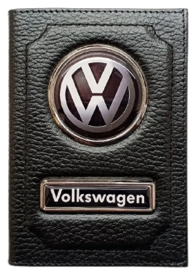 Обложка для автодокументов VOLKSWAGEN 1-6-502, черный