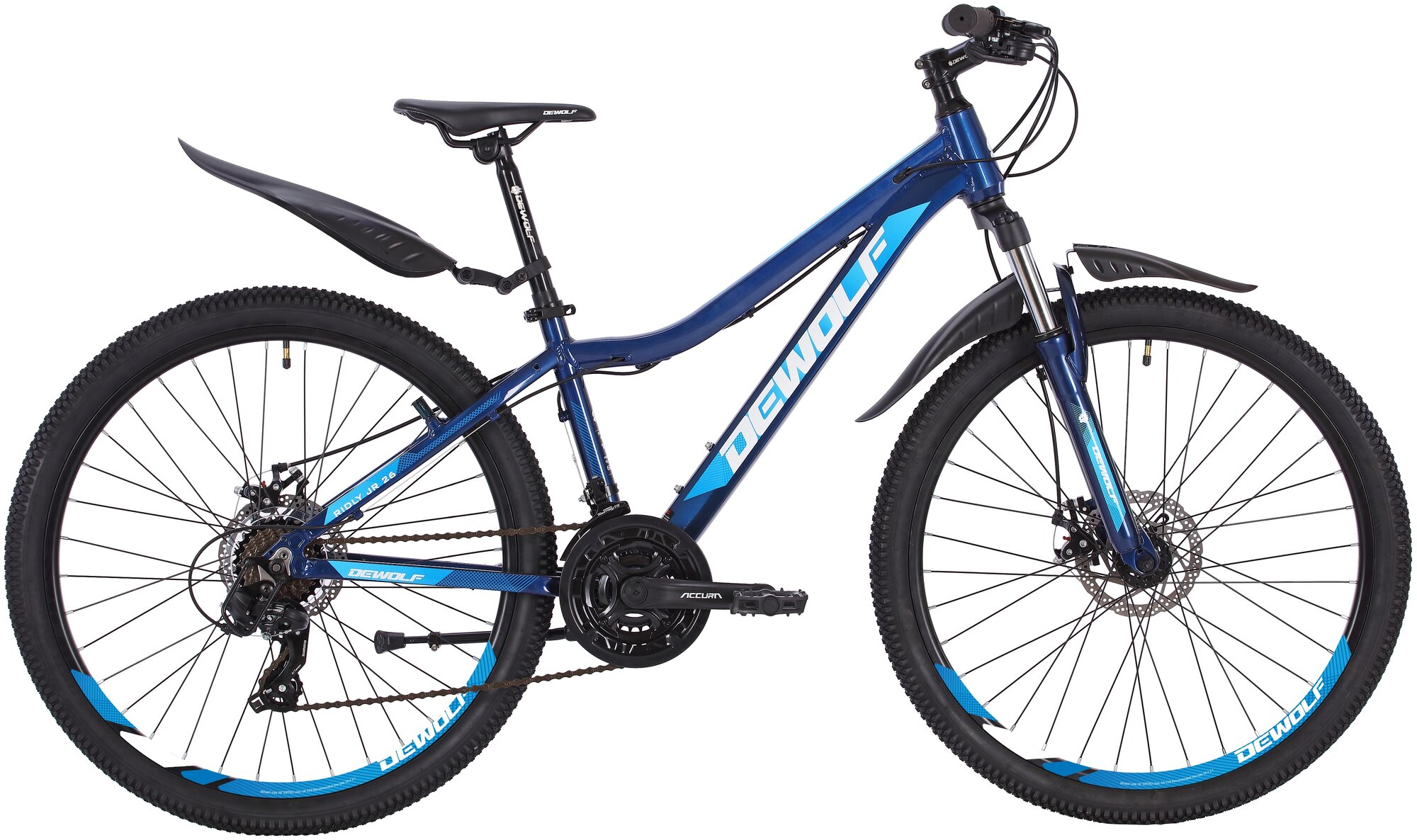 Велосипед детский Dewolf 2022 Ridly JR 26, One Size Only, chameleon dark blue/white/light blue