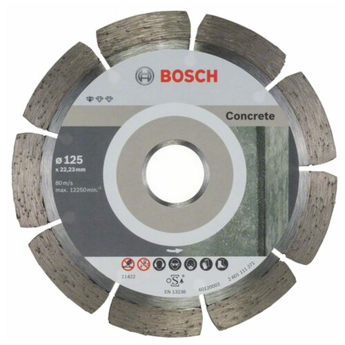 коронка алмазная standard for concrete 42x400 мм g 1 2 bosch 2608601735 Диск алмазный по бетону (125х1.6х22.2 мм) 10 шт. Bosch 2.608.603.240