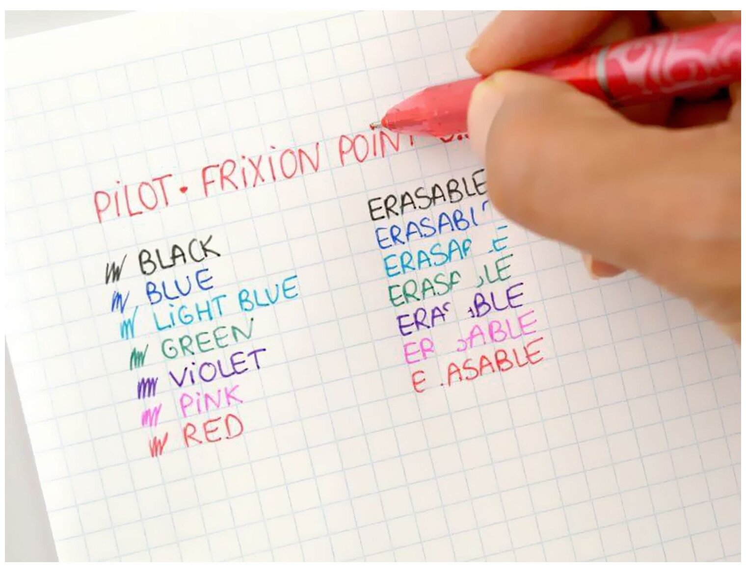 Ручка гелевая PILOT BL-FRP5 Frixion Рoint резин.манжет. 0,25мм красный - фотография № 10