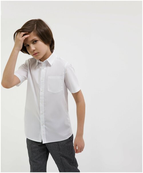 Школьная рубашка Gulliver, размер 164, белый