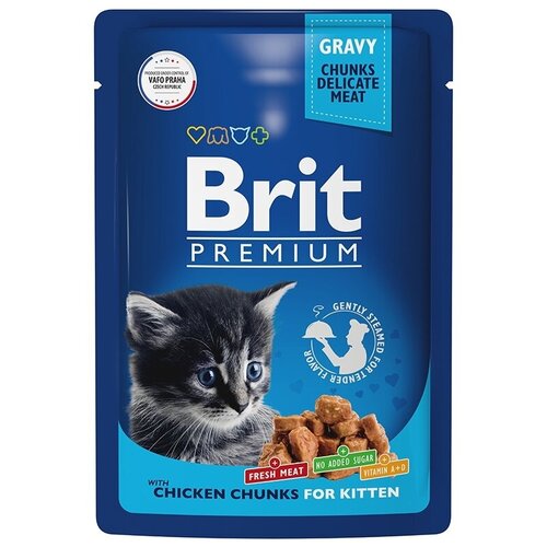 brit брит premium пауч для котят цыпленок в соусе 10 шт 85 гр Brit (Брит) Premium Пауч для котят цыпленок в соусе 10 шт*85 гр