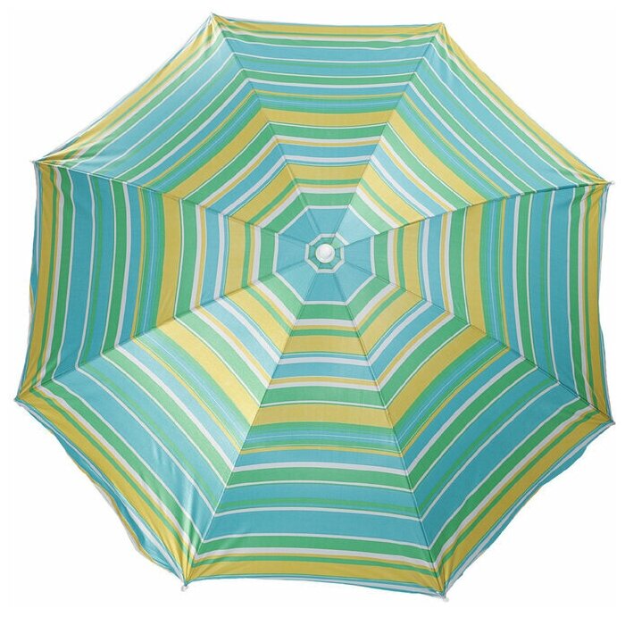 Зонт пляжный "Модерн" с серебряным покрытием, d=240 cм, h=220 см, цвета микс - фотография № 6