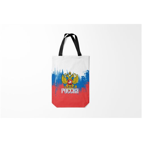 фото Сумка-шоппер / 31х42 см / патриотичные / флаг россии россия триколор burnettie