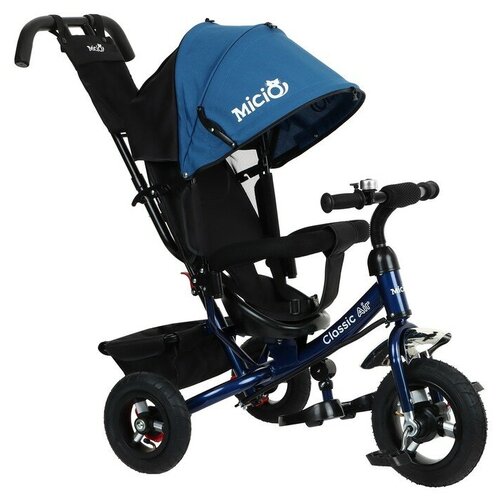 Велосипед трехколесный Micio Classic Air, надувные колеса 10"/8, цвет синий
