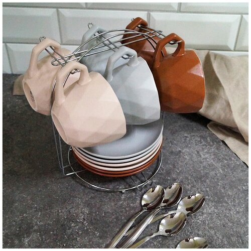 Чайный набор 12 предметов на подставке 971-6MS