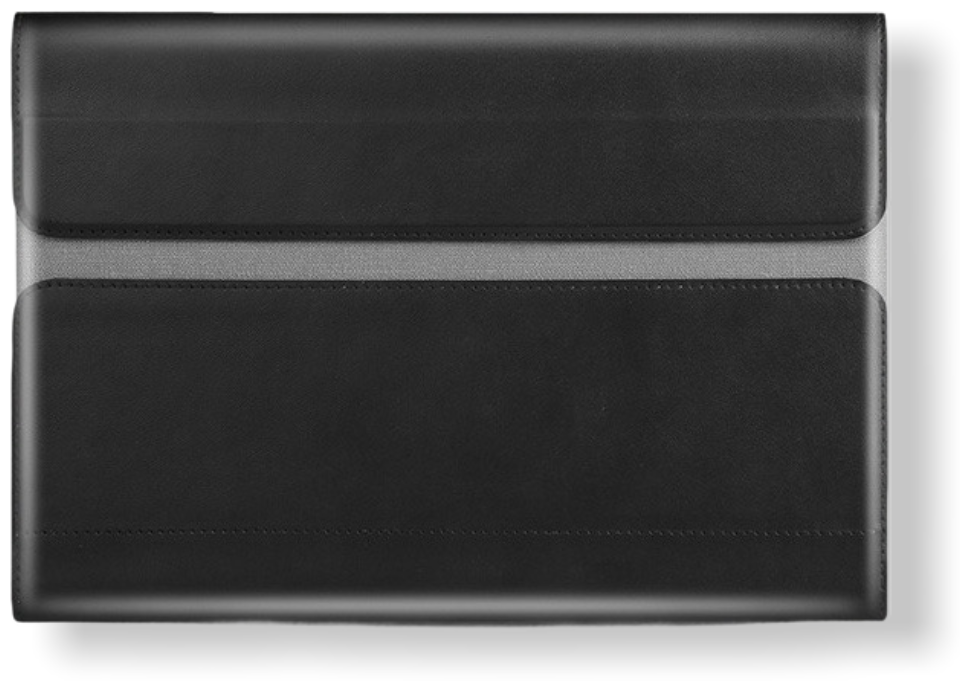 Чехол-клатч-сумка для Lenovo Yoga Smart Tab YT-X705F 64Gb с отделением под клавиатуру черный кожаный