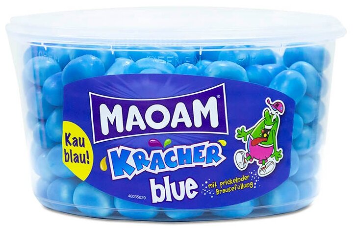 Haribo Жевательные конфеты MAOAM "KRACHER blue" (банка) 1200г - фотография № 3