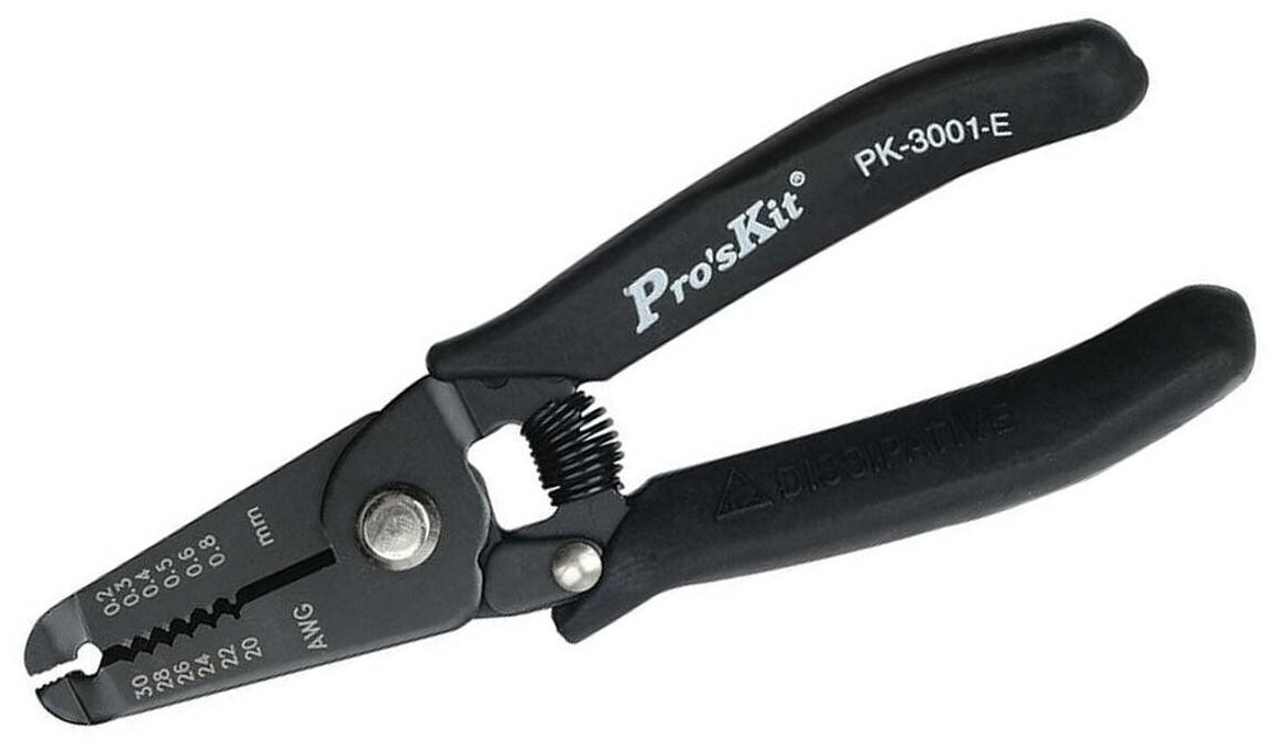 1PK-3001E Pro'sKit Клещи для зачистки кабеля прецизионные антистатические