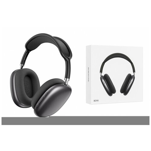 Стереонаушники Bluetooth Полноразмерные Borofone BO16 Cool Hey BT50200mAh4ч темно-серые 155500₽