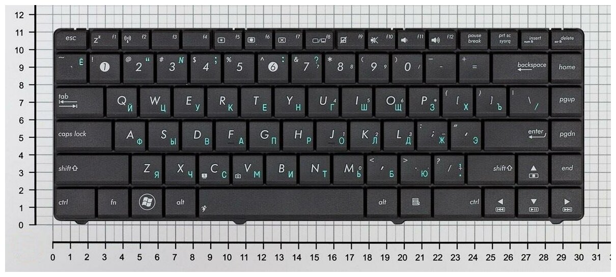 Клавиатура для ноутбука Asus K84C русская черная