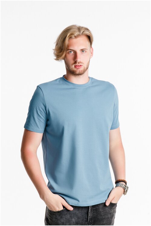 Футболка мужская Impresa футболка голубая размер 52 XL