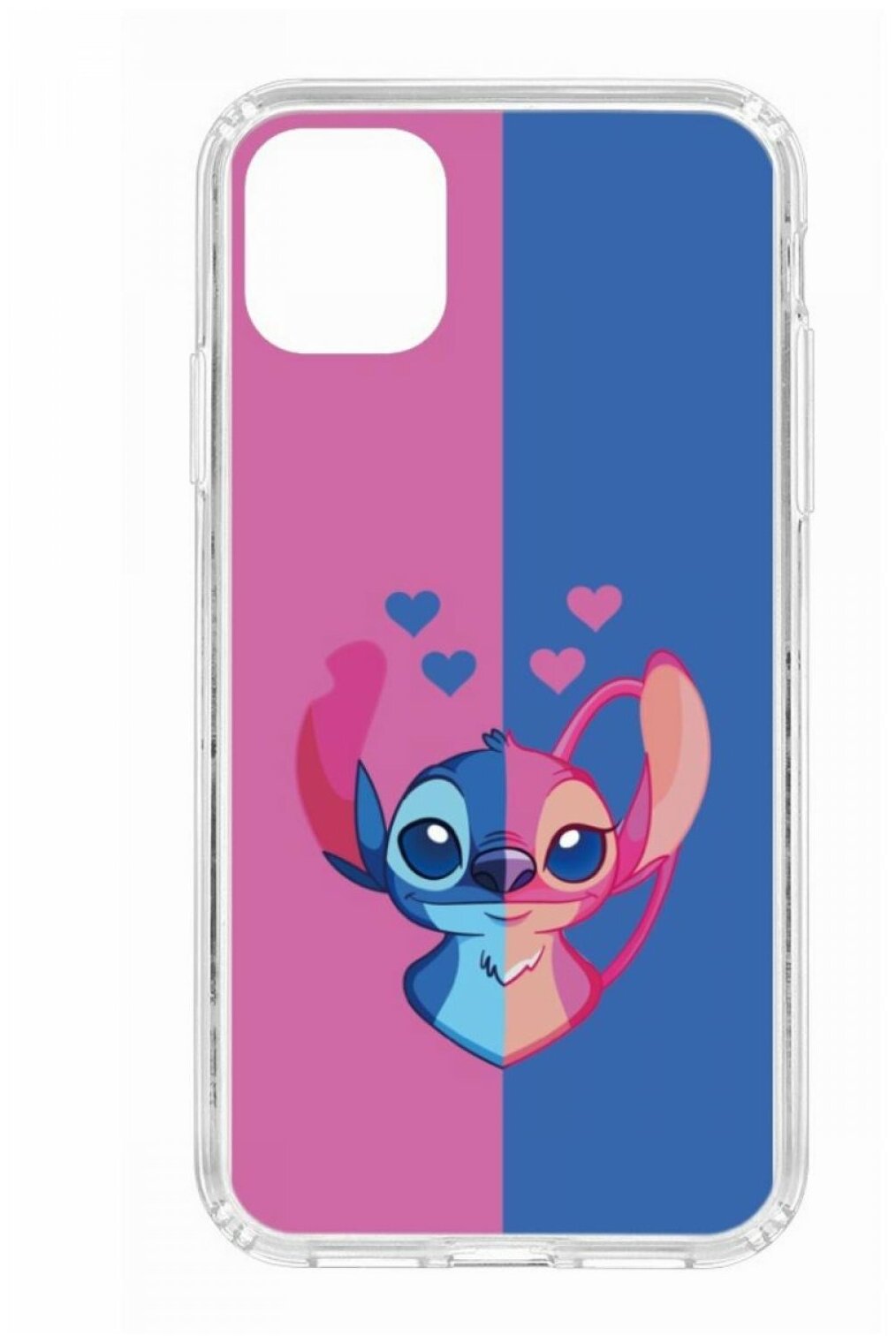 Чехол для iPhone 11 Kruche Print MagSafe Стич,прозрачная накладка с защитой камеры,с рисунком,противоударный силиконовый бампер с принтом