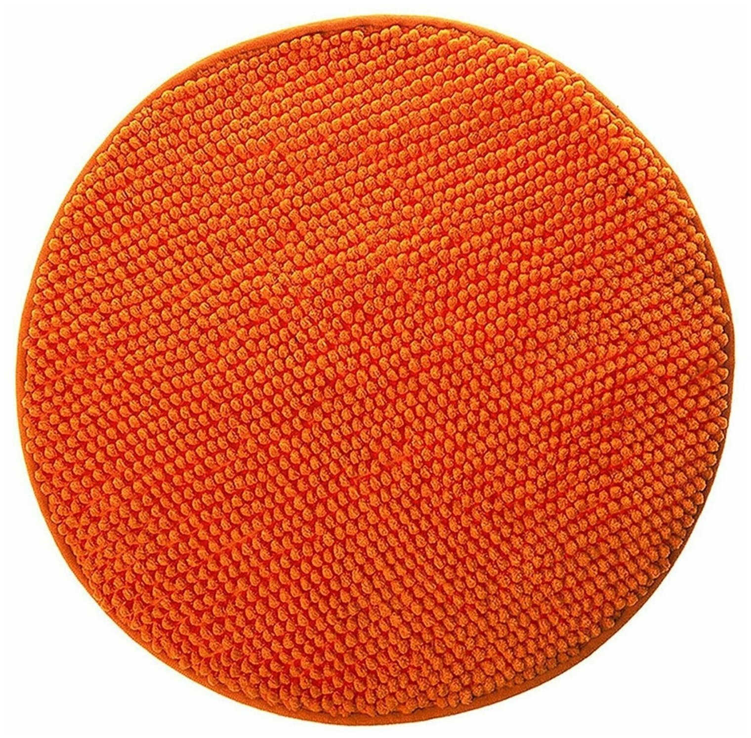 фото Коврик для ванной комнаты Fresh сode Шенилл 50х50 см ворсовый оранжевый