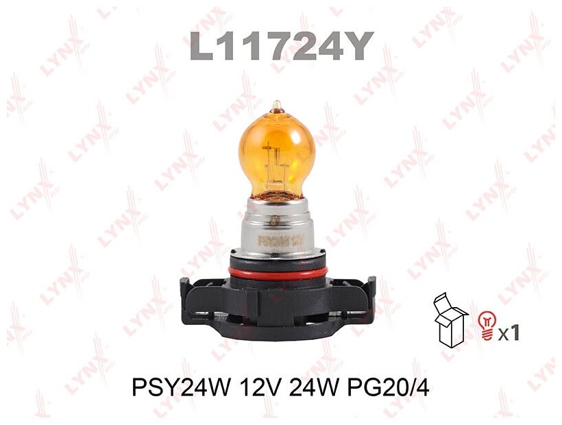 Лампа Psy24w 12v 24w Pg20/4 LYNXauto арт. L11724Y