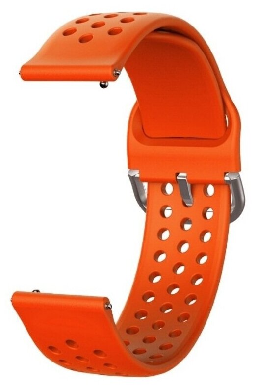 Силиконовый ремешок для часов Sаmsung Galaxy watch/Amazfit Pace/Stratos 1/2/2s/GTR 47 мм/Sport Watch, 22 мм, оранжевый.
