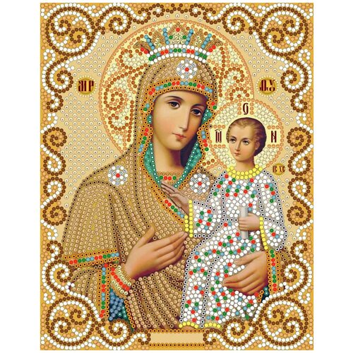 Алмазная мозаика Икона божьей матери Избавительница от бед 19x24