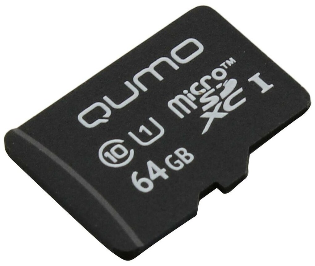 Карта памяти MicroSD 64гб QUMO QM64GMICSDXC10U1NA