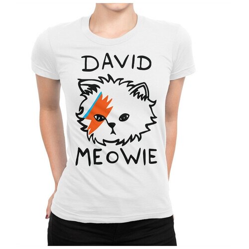 Футболка Dream Shirts David Bowie Meowie Женская S Белая