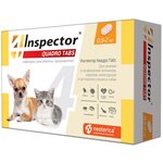 INSPECTOR QUADRO TABS таблетки для собак и кошек весом от 0,5 до 2 кг против внутренних и внешних паразитов уп. 4 таблетки (1 уп) - изображение
